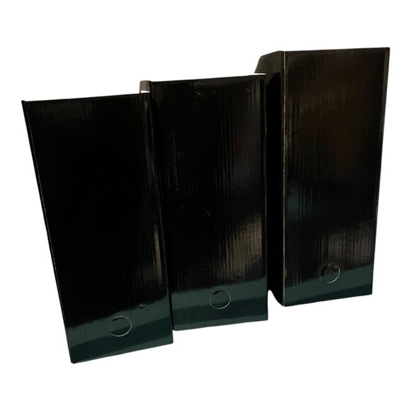 Corrugated Cardboard Paper File Rack Black Magazine Holder Organizer - Picture 7 of 8